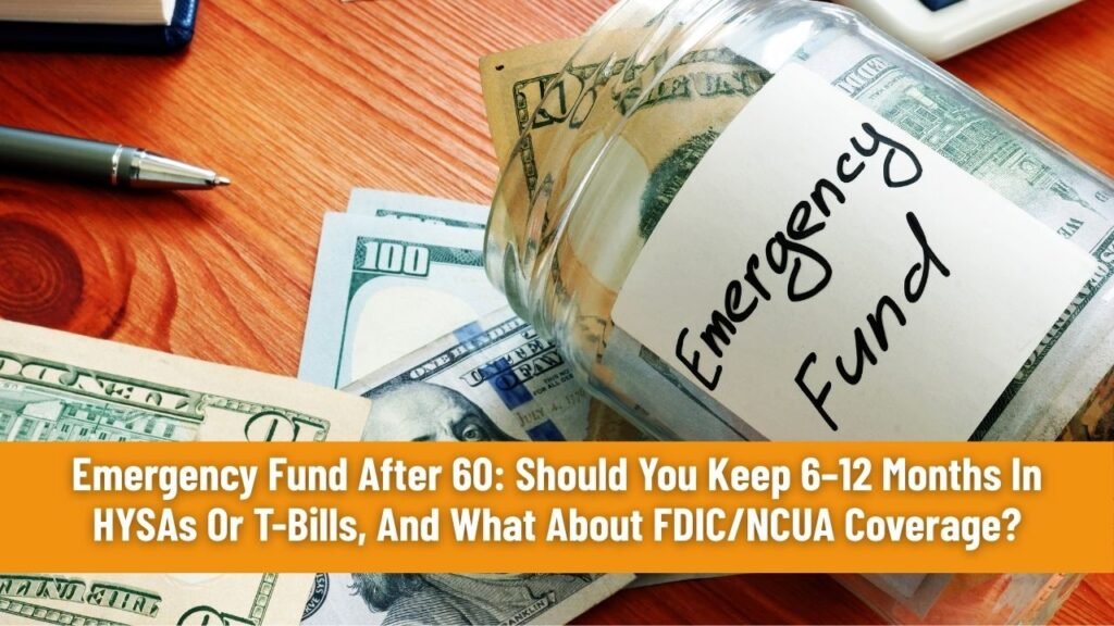 Emergency Fund After 60: Should You Keep 6–12 Months In HYSAs Or T-Bills, And What About FDIC/NCUA Coverage?