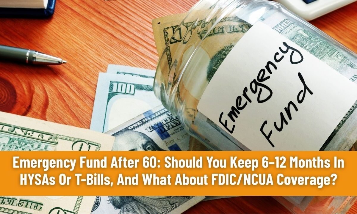 Emergency Fund After 60: Should You Keep 6–12 Months In HYSAs Or T-Bills, And What About FDIC/NCUA Coverage?