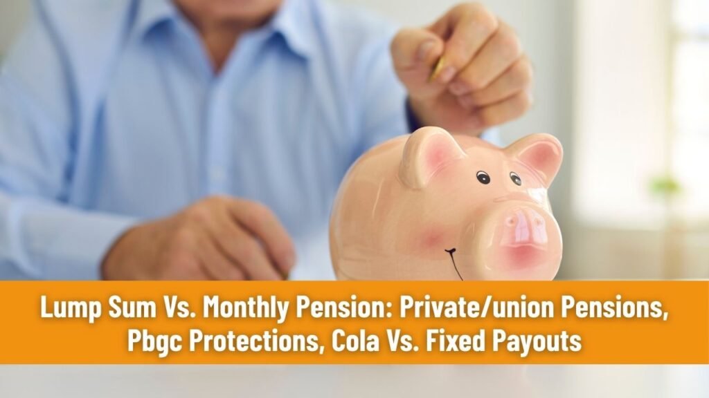 Lump Sum Vs. Monthly Pension: Private/union Pensions, Pbgc Protections, Cola Vs. Fixed Payouts