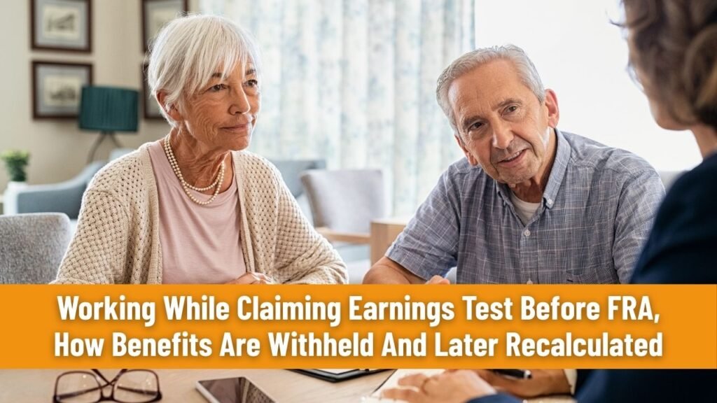 Working While Claiming Earnings Test Before FRA, How Benefits Are Withheld And Later Recalculated